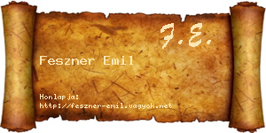 Feszner Emil névjegykártya
